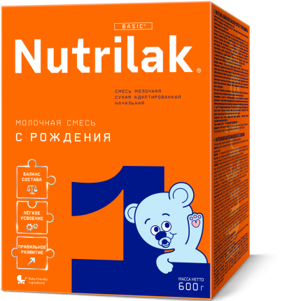 Смесь молочная сухая Nutrilak Basic (Нутрилак Базик) 1 адаптированная, 600 г