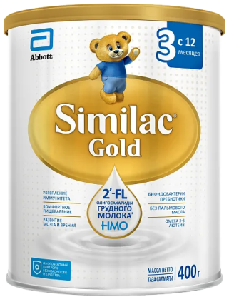 Напиток сухой молочный Similac Gold (Симилак ГОлд) 3 Детское молочко с олигосахаридами, 400 г
