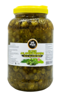 Перец Халапеньо маринованный резаный, 4,07 кг/3,7 л (масса основного продукта 1,6 кг)