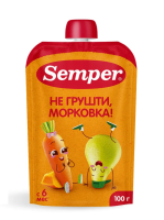 Пюре Semper (Сэмпер) Яблоко, груша, морковь, тыква, 100 г