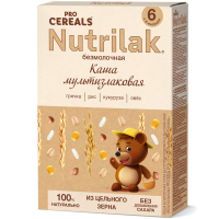 Каша Nutrilak (Нутрилак) PROCEREALS безмолочная Мультизлаковая цельнозерновая, 200 г