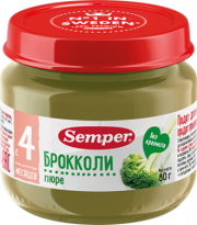 Пюре Semper (Сэмпер) Брокколи, 80 г