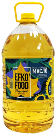 Масло подсолнечное рафинированное дезодорированное Высший сорт, 5 л