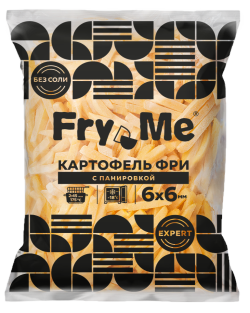Картофель фри с панировкой Fry Me 6х6 мм Expert 2,5 кг