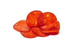 Колбаса пепперони классическая сырокопченая полусухая замороженная нарезка, 0,5 кг