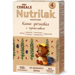 Каша Nutrilak (Нутрилак) PROCEREALS молочная Гречневая с черносливом цельнозерновая, 200 г