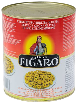 Оливки зеленые резаные, 3 кг (масса продукта 1,56 кг) 