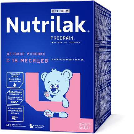 Напиток молочный сухой Nutrilak Premium (Нутрилак Премиум) 4 Детское молочко, 600 г