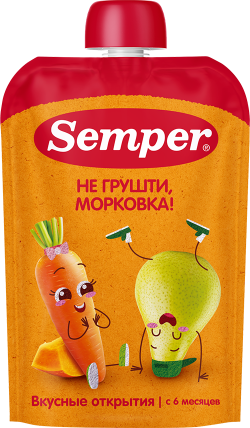 Пюре Яблоко, Груша, Морковь, Тыква, 100 г