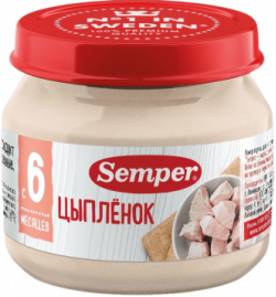 Пюре Semper (Сэмпер) Цыпленок, 80 г