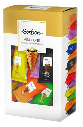 Ассорти мини-рожков хрустящих с начинками Радуга, 350 г