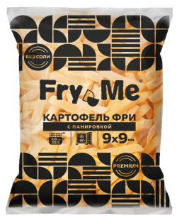 Картофель фри с панировкой 9х9 мм (S04) Fry Me Premium, 2,5 кг
