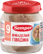 Пюре Semper (Сэмпер) Фрикадельки Говядина, 100 г