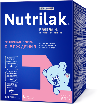 Смесь молочная сухая Nutrilak Premium (Нутрилак Премиум) 1 адаптированная, 600 г