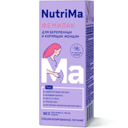Смесь NutriMa (НутриМа) Фемилак со вкусом ванили для беременных и кормящих женщин, 200 мл
