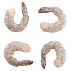 Креветки очищенные с хвостом без вены IQF 31/40, 1кг