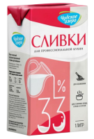 Сливки для взбивания 33% крем сливочный, 1 л