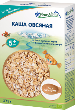 Каша FLEUR ALPINE безмолочная овсяная, 175 г.