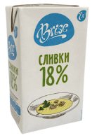 Сливки питьевые 18%, 1 л
