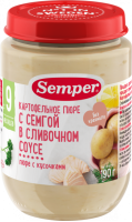 Пюре Semper (Сэмпер) Картофельное с семгой в сливочном соусе, 190 г