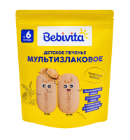 Печенье детское растворимое Bebivita Мультизлаковое, 80 г