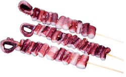 Кальмар гигантский, щупальца, кусочки на шпажке, 500 г