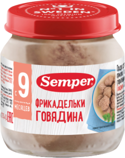 Пюре Semper (Сэмпер) Фрикадельки Говядина, 100 г