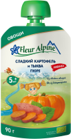 Пюре Fleur Alpine (Флер Альпин) Сладкий картофель и тыква, 90 г