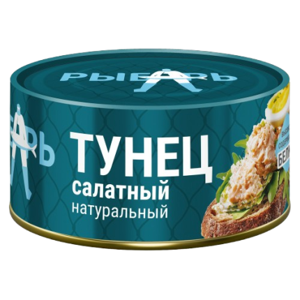 Тунец полосатый салатный натуральный в собственном соку, 170 г