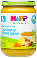 Пюре HiPP (Хипп) Овощной крем-суп с кабачком и индейкой, 190 г