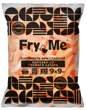 Картофель фри сладкий (БАТАТ) 9х9 мм (BAT9) Fry Me Premium, 2,5 кг